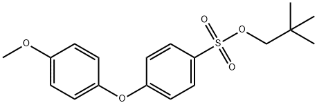 2,2-Dimethylpropyl 4-(4-methoxyphenoxy)benzenesulfonate Struktur