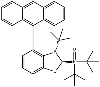 ((2S,3S)-4-(anthracen-9-yl)-3-(tert-butyl)-2,3-dihydrobenzo[d][1,3]oxaphosphol-2-yl)di-tert-butylphosphine oxide 結(jié)構(gòu)式