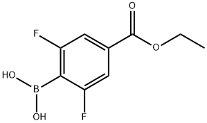 4-(Ethoxycarbonyl)-2,6-difluorophenylboronic acid Struktur