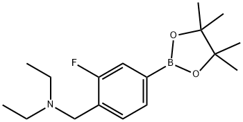 4-(N-Diethylamino)methyl-3-fluorophenylboronic acid pinacol ester Struktur