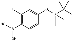 {4-[(tert-Butyldimethylsilyl)oxy]-2-fluorophenyl}boronic acid Struktur