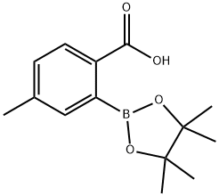 4-Methyl-2-(tetramethyl-1,3,2-dioxaborolan-2-yl)benzoic acid Struktur