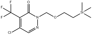 3(2H)-Pyridazinone, 5-chloro-4-(trifluoromethyl)-2-[[2-(trimethylsilyl)ethoxy]methyl]- Struktur