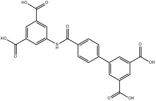 4'-((3,5-dicarboxyphenyl)carbamoyl)-[1,1'-biphenyl]-3,5-dicarboxylic acid Struktur