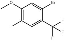 Benzene, 1-bromo-4-iodo-5-methoxy-2-(trifluoromethyl)- Struktur