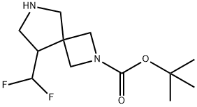 2,6-Diazaspiro[3.4]octane-2-carboxylic acid, 8-(difluoromethyl)-, 1,1-dimethylethyl ester Struktur