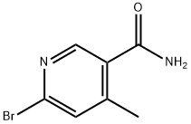 3-Pyridinecarboxamide, 6-bromo-4-methyl- Struktur