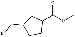 methyl (1R,3S)-3-(bromomethyl)cyclopentane-1-carboxylate Struktur