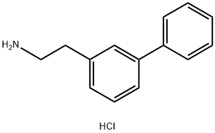 2-(3-phenylphenyl)ethan-1-amine hydrochloride Struktur