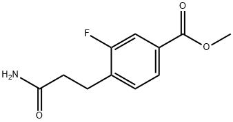 Methyl 4-(2-carbamoylethyl)-3-fluorobenzoate Struktur