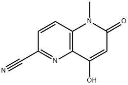 1,5-Naphthyridine-2-carbonitrile, 5,6-dihydro-8-hydroxy-5-methyl-6-oxo- Struktur