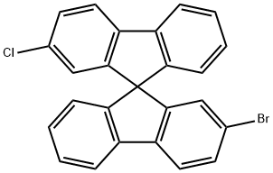 9,?9'-?Spirobi[9H-?fluorene]?, 2-?bromo-?2'-?chloro- Struktur