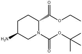 (2R,5S)-1-Boc-5-amino-piperidine-2-carboxylic acid ethyl ester Struktur