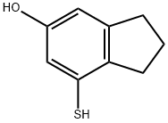 1H-Inden-5-ol, 2,3-dihydro-7-mercapto- Struktur