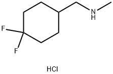 Cyclohexanemethanamine, 4,4-difluoro-N-methyl-, hydrochloride (1:1) Struktur