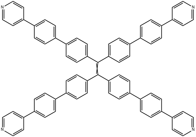 1,1,2,2-tetrakis(4'-(pyridin-4-yl)-[1,1'-biphenyl]-4-yl)ethene Struktur