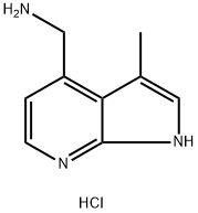 (3-Methyl-1H-pyrrolo[2,3-b]pyridin-4-yl)methanamine hydrochloride Struktur