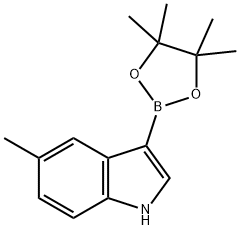 1H-Indole, 5-methyl-3-(4,4,5,5-tetramethyl-1,3,2-dioxaborolan-2-yl)- Struktur