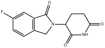 2,6-Piperidinedione, 3-(6-fluoro-1,3-dihydro-1-oxo-2H-isoindol-2-yl)- Struktur