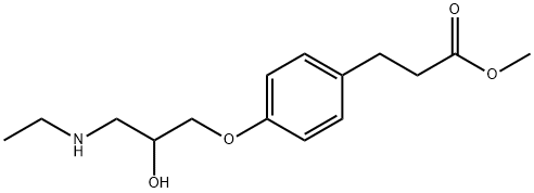 Benzenepropanoic acid, 4-[3-(ethylamino)-2-hydroxypropoxy]-, methyl ester Struktur