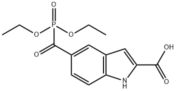 1H-Indole-2-carboxylic acid, 5-[(diethoxyphosphinyl)carbonyl]- Structure