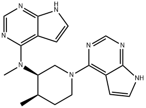 7H-Pyrrolo[2,3-d]pyrimidin-4-amine, N-methyl-N-[(3R,4R)-4-methyl-1-(7H-pyrrolo[2,3-d]pyrimidin-4-yl)-3-piperidinyl]- Struktur