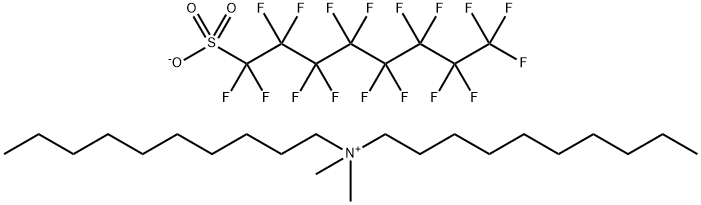 1-Decanaminium, N-decyl-N,N-dimethyl-, salt with 1,1,2,2,3,3,4,4,5,5,6,6,7,7,8,8,8-heptadecafluoro-1-octanesulfonic acid (1:1 Struktur