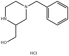 2-Piperazinemethanol, 4-(phenylmethyl)-, hydrochloride (1:2) Struktur