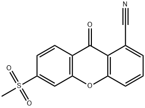 9H-Xanthene-1-carbonitrile, 6-(methylsulfonyl)-9-oxo- Struktur