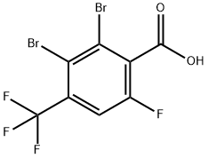 Benzoic acid, 2,3-dibromo-6-fluoro-4-(trifluoromethyl)- Struktur