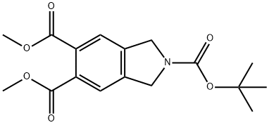 2-(tert-butyl) 5,6-dimethyl isoindoline-2,5,6-tricarboxylate Struktur