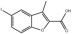 5-iodo-3-methyl-1-benzofuran-2-carboxylic acid Struktur