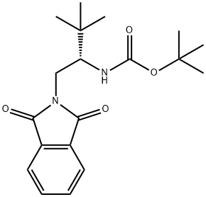 Carbamic acid, N-[(1S)-1-[(1,3-dihydro-1,3-dioxo-2H-isoindol-2-yl)methyl]-2,2-dimethylpropyl]-, 1,1-dimethylethyl ester Struktur