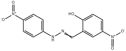 4-nitro-2-[2-(4-nitrophenyl)carbonohydrazonoyl]phenol Struktur