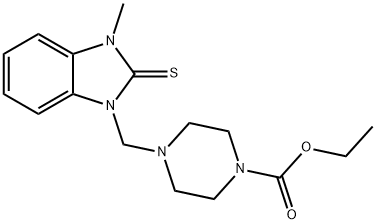 ethyl 4-[(3-methyl-2-sulfanylidenebenzimidazol-1-yl)methyl]piperazine-1-carboxylate Struktur