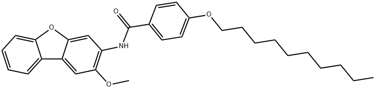 4-decoxy-N-(2-methoxydibenzofuran-3-yl)benzamide Struktur