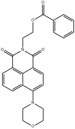 1H-Benz[de]isoquinoline-1,3(2H)-dione, 2-[2-(benzoyloxy)ethyl]-6-(4-morpholinyl)- Struktur