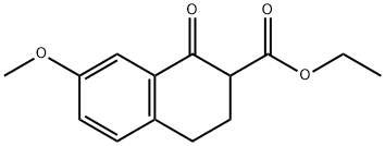 Ethyl 7-methoxy-1-oxo-3,4-dihydro-2H-naphthalene-2-carboxylate Struktur