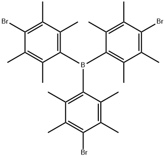 tris(4-bromo-2,3,5,6-tetramethylphenyl)borane Struktur