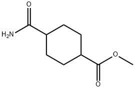 Cyclohexanecarboxylic acid, 4-(aminocarbonyl)-, methyl ester Struktur