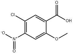 Benzoic acid, 5-chloro-2-methoxy-4-nitro- Struktur