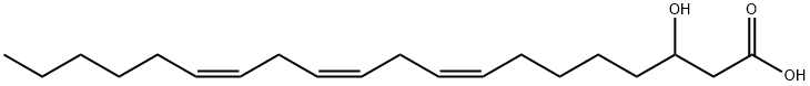 8,11,14-Eicosatrienoic acid, 3-hydroxy-, (8Z,11Z,14Z)- Struktur