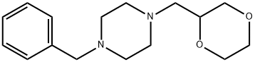 Piperazine, 1-(1,4-dioxan-2-ylmethyl)-4-(phenylmethyl)- Struktur