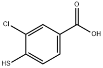 3-chloro-4-sulfanylbenzoic acid Struktur