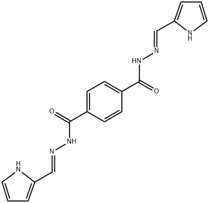 (N'1E,N'4E)-N'1,N'4-bis((1H-pyrrol-2-yl)methylene)terephthalohydrazide Struktur