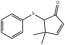 2-Cyclopenten-1-one, 4,4-dimethyl-5-(phenylthio)- Struktur