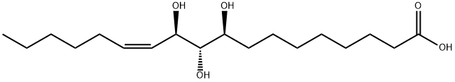 12-Octadecenoic acid, 9,10,11-trihydroxy-, (9S,10S,11R,12Z)- Struktur