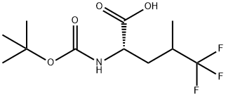 L-Leucine, N-[(1,1-dimethylethoxy)carbonyl]-5,5,5-trifluoro- Struktur