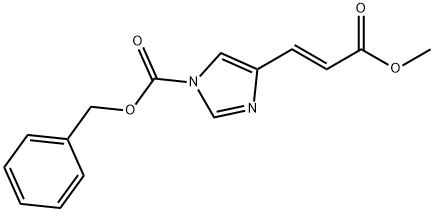 4(5)-[2-(methoxycarbonyl)ethenyl]-N-carbobenzoxyimidazole Struktur