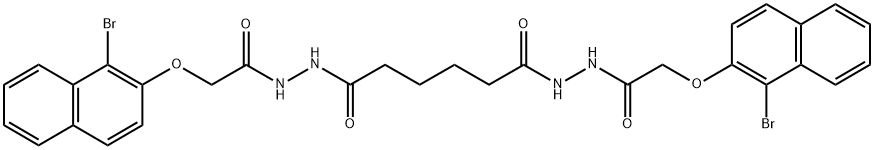 N'1,N'6-bis{[(1-bromo-2-naphthyl)oxy]acetyl}hexanedihydrazide Struktur